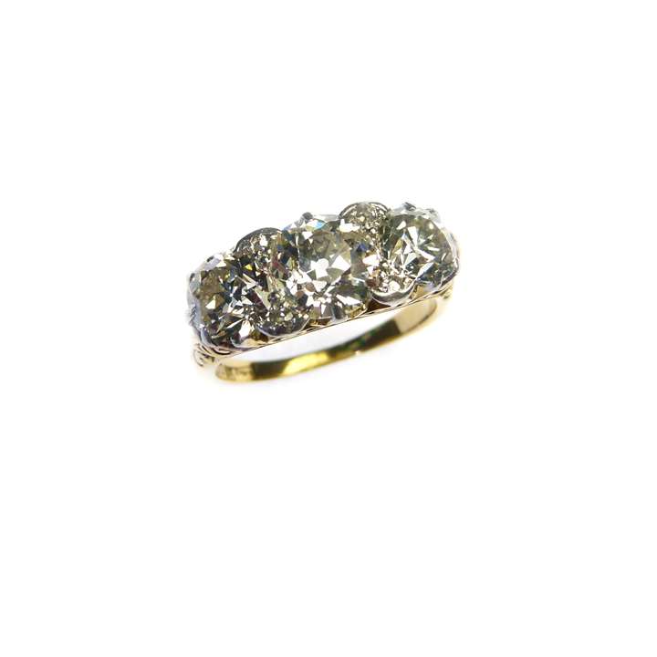 Antique diamond three stone ring